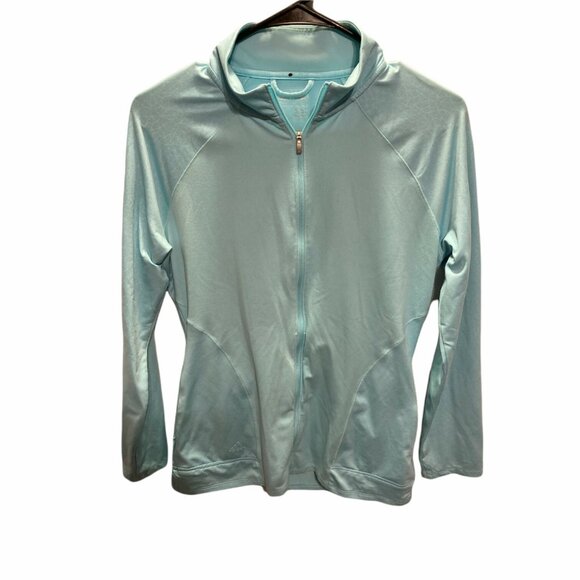 EUC Adidas Sz Small Golf Mint Green Full Zip Jacket Ships Out Fast RN 88387 - Picture 1 of 7